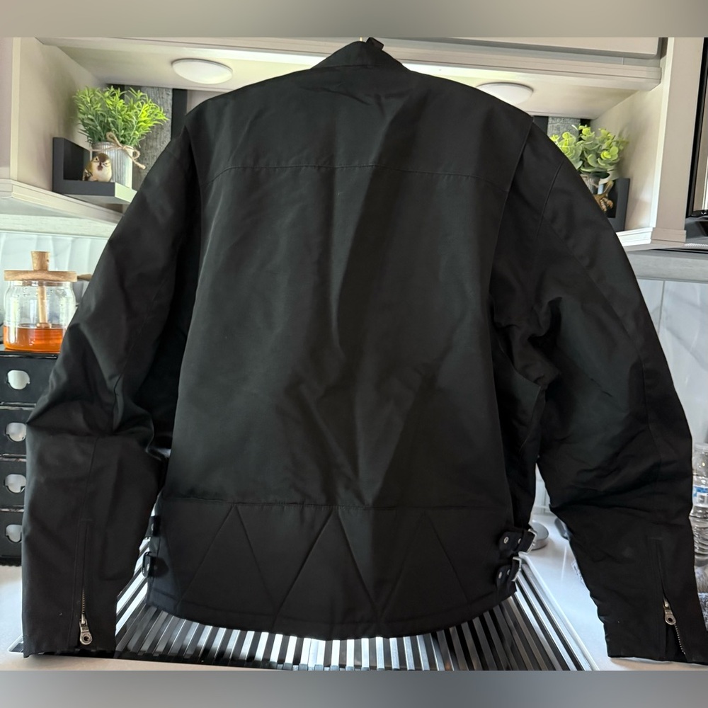 Harley-Davidson Black and Orange XL Embroidered Patch Men's Bomber Jacket - Picture 4 of 15